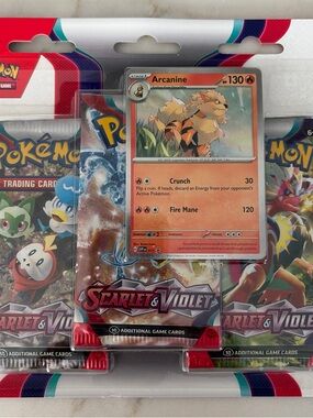 Pokémon Scarlet & Violet Booster Pack with Arcanine Promo Card